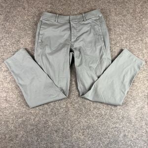 Lululemon Shadow Lite Pant Mens 33 Oxford Weave Elastic Waist Light Blue